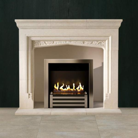 Биокамин в мраморном портале Firezo Amazzoni